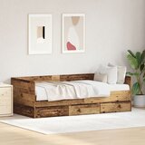 vidaXL rustikalna dnevna postelja Star les Inženirski les 90 x 200 cm | Shoptok.si