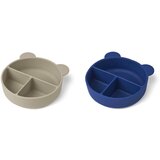 Liewood 2 dijelni set posudica od silikona connie mist/surf blue mix Cijene