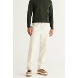 AC&Co / Altınyıldız Classics Men's Beige Standard Fit Normal Cut Cotton Cotton Jogger Pants with Tie Waist Side Pockets, Knitted Pants Cene