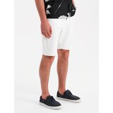 Ombre Men's denim shorts with a classic cut - white | ePonuda.com