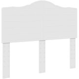 vidaXL Vzglavje z vzglavjem Bela 135 cm Konstruiran les | Shoptok.si
