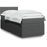  Krevet s oprugama i madracem tamnosivi 90x200 cm od tkanine | shoptok.hr