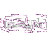  Setovi sofa 8 kom. Čvrsto drvo akacije | shoptok.hr
