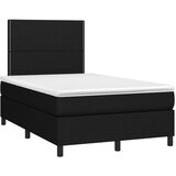  Krevet box spring s madracem LED crni 120 x 200 cm od tkanine | shoptok.hr