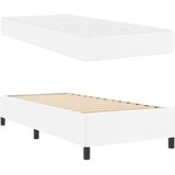 Posteljni okvir z vzmetnico Bela 80 x 200 cm Umetna koža | Shoptok.si