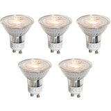 LUEDD Set van 5 GU10 50mm LED lampen helder 3W 250 lm 2200K | Shoptok.si