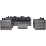 The Living Store Vrtna sedežna garnitura z blazinami 7-delna poli ratan siva - Sedežna Garnitura, (21421715) | Shoptok.si