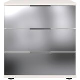 MID.YOU nočna omarica, prozorno, bela, barve aluminija | Shoptok.si