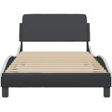  Okvir za krevet Dover crno-bijeli 100 x 190 cm umjetna koža | shoptok.hr