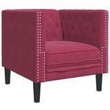  Komplet Chesterfield kavčev z vzglavniki 3-delna rdeč žamet | Shoptok.si