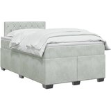  Boxspring krevet s madracem Svjetlosiva 120 x 200 cm Baršun | shoptok.hr