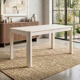 Livetastic JEDILNA MIZA, masivno mangov les bela | Shoptok.si