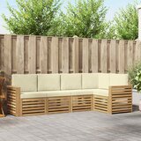  Set vanjskih sofa 5 pcs Bijela i krem 251 x 132,5 x 73 cm | Eponuda.com