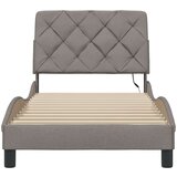  posteljni okvir z LED brez vzmetnice Taupe 80x200 cm Tkanina, (21829212) | Shoptok.si