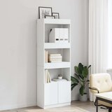 vidaXL Visoka komoda bijela 63x33x180 cm od konstruiranog drva | shoptok.hr