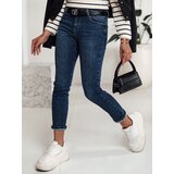 DStreet Spodnie damskie jeansowe BEVINO ciemnoniebieskie | shoptok.hr