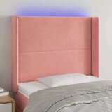  Posteljno vzglavje roza 103x16x118/128 cm žamet, (20951936) | Shoptok.si