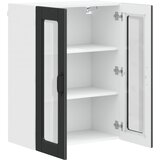  Zidni stakleni ormarić Crna 60 x 31 x 80 cm Konstruirano drvo | shoptok.hr