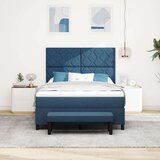 vidaXL krevet na opruge s madracem i klupom plavi 140x200 cm tkanina | shoptok.hr