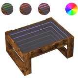 Maison Chic Klubska mizica - kavna mizica - Nizka mizica z neskončnimi LED dimljen hrast 70x53x30 cm, (21752075) Cene