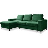 Miuform Tamno zelena sklopiva kutna garnitura od samta (s lijevim kutom) Lofty Lilly – | shoptok.hr