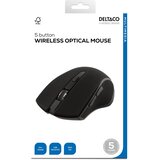 Deltaco brezžični optični miš, 5 gumbov + pomični kolesce, 1600 DPI, USB, | Shoptok.si