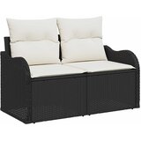  Set sofe 6 kom. Crna i krem-bijela Poli Rattan i čelik | shoptok.hr