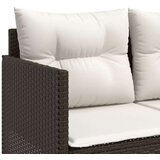  5-dijelni set vrtnih sofa s jastucima poliratan smeđi | shoptok.hr