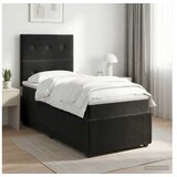 vidaXL Boxspring krevet s madracem Crna 80 x 200 cm Baršun - Crna 80 x 200 cm Prošiveno gumbima Cijene