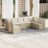  9-dijelni set vrtnih sofa s jastucima bež od poliratana | shoptok.hr