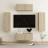  4-dijelni set TV ormarića boja hrasta sonome od iverice Cijene