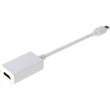 AK-340404-001-W DisplayPort / HDMI adapter [1x moški konektor mini Displayport - 1x ženski konektor HDMI] bela 15.00 cm, (20410556)