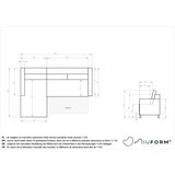 Miuform Narančasta/smeđa sklopiva kutna garnitura od samta (s lijevim kutom) Lofty Lilly – | shoptok.hr