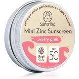 Suntribe Mini Zinc Sunscreen mineralna zaščitna krema za obraz in telo SPF 50 Pretty Pink 15 g | Shoptok.si
