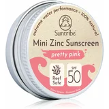 Suntribe Mini Zinc Sunscreen mineralna zaščitna krema za obraz in telo SPF 50 Pretty Pink 15 g