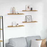  Polica na zidu Zidne 4 pcs Bež 60 x 9 x 3 cm Konstruirano drvo | shoptok.hr
