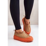 Kesi Women's platform snow boots with low shin part Camel Izamine Cene