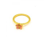 Fenzy prstan z okrasnim detajlom, Art1022, zlate barve | Shoptok.si