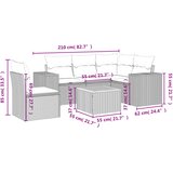  6-dijelni set vrtnih sofa s jastucima bež od poliratana | shoptok.hr