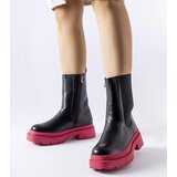Gemre Black ankle boots on a pink sole Garden | Shoptok.si
