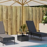  Vrtni stol s rupom za suncobran crni 55x55x46,5 cm poliratan | Eponuda.com