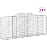  Lučne gabionske košare 12kom 300x50x120/140cm pocinčano željezo | shoptok.hr