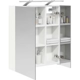  Kopalniška ogledalna omara z LED lučmi Bela 60 x 14,5 x 70 cm, (5000233132) | Shoptok.si