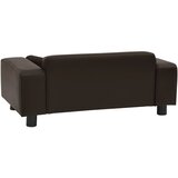SOFA za pse smeđa 81 x 43 x 31 cm od pliša i umjetne kože | shoptok.hr
