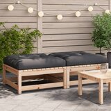 Maison Chic Vrtni stolček - Vrtni stoli za noge z blazino 2 kosa trdna borovina JS984, (21877291) | Shoptok.si