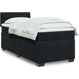 vidaXL Box spring krevet s madracem crni 100x200 cm baršunasti | shoptok.hr