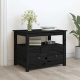  Stolić za kavu crni 71 x 49 x 55 cm od masivne borovine | Shoptok.si