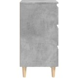  Noćni ormarići s drvenim nogama 2 kom boja betona 40x35x69 cm | shoptok.hr