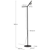 Kave Home Crna LED stojeća svjetiljka s mogućnosti zatamnjivanja (visina 160 cm) Orey – | shoptok.hr