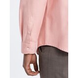 Ombre Men's REGULAR FIT shirt with pocket - pink | Shoptok.si
